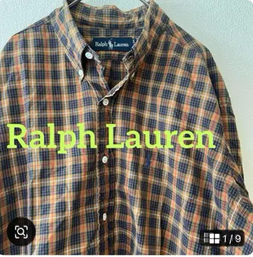 Ralph Lauren 체크 무늬 긴팔 셔츠 17-34 XL