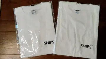SHIPS 화이트 티셔츠 포켓 부착 2장
