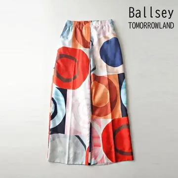 Ballsey 페인트 서클 프린트 이지 스트레이트 와이드 팬츠 36