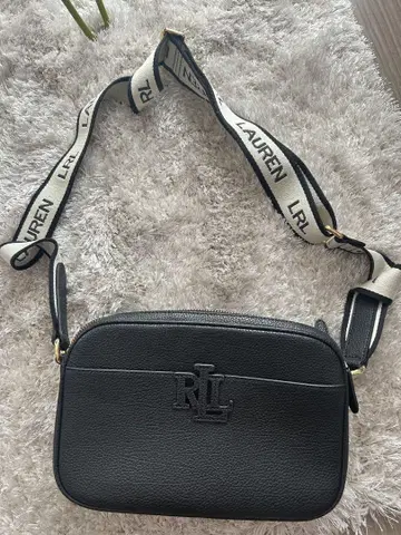 RL 블랙 가죽 숄더백