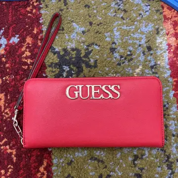 GUESS 레드 장지갑