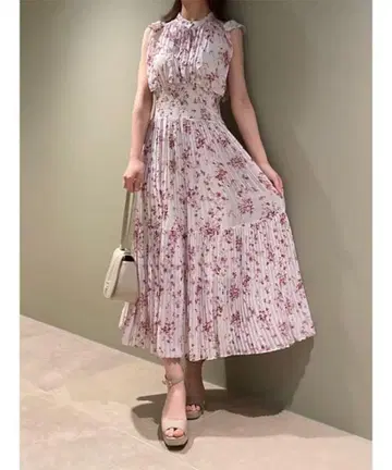24SS SNIDEL Sustainable 프릴 프린트 원피스 1