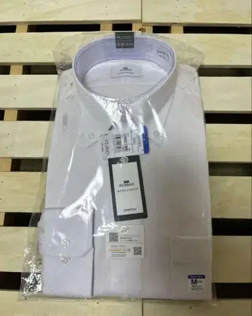 버튼 다운 와이셔츠 긴팔 다리미 필요 없음 맥스 M 39 82 옅은 퍼플