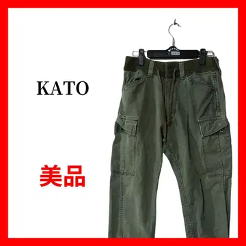 kato 남성용 카고 조거 팬츠 카키 S B1811