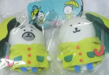 나가노 마켓 비가 오네 마스코트 곰 퍼그 2개 세트 미개봉 새상품