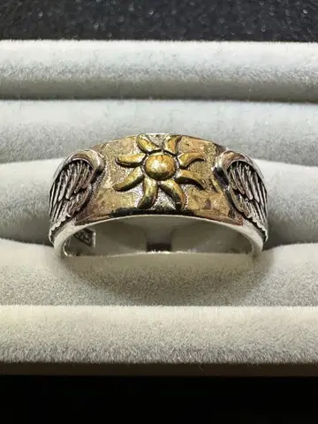 SILVER925 태양과 날개 반지 19호 사이즈 조정 가능