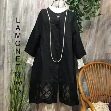 LA MONET 라모네 롱 코트 린넨 100%