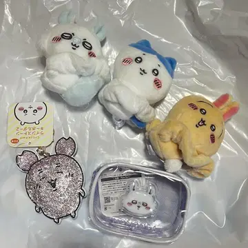 치이카와 (먼작귀) 하치와레 토끼 모몽가 헌책방 스크런치 키링 파우치