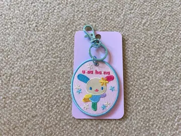 산리오 캐릭터 대상 자수 패치 키링 우사하나