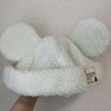 미키 귀도리 화이트 모자 58cm