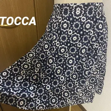TOCCA 토카 스커트 꽃 자수 플레어 스커트