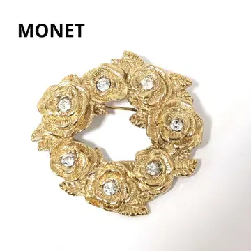 반짝반짝 MONET 브로치 꽃 골드 빈티지