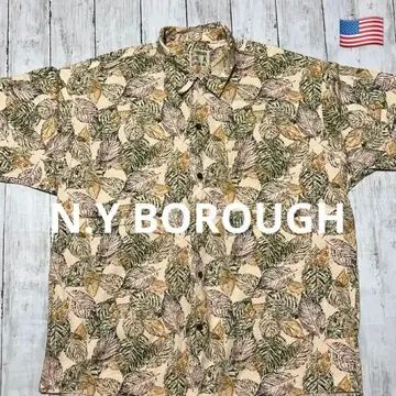 N.Y BOROUGH 반팔 셔츠 하와이안 알로하 올 패턴 캐주얼