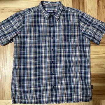 Patagonia 체크 무늬 반팔 셔츠 L