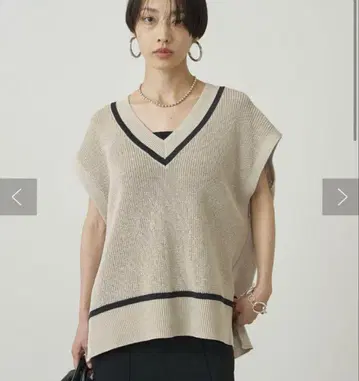 린넨 같은 니트 베스트 라운지 드레스 Loungedress 와시