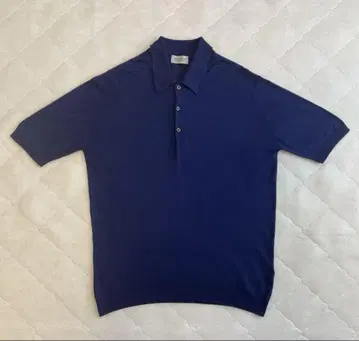 JOHN SMEDLEY 블루 피케 셔츠 M