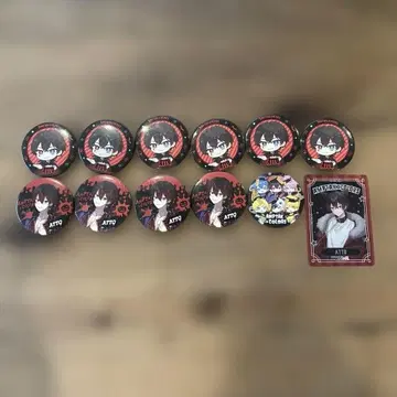 앰프 턱 컬러즈 아토쿤 캔뱃지 카드 세트