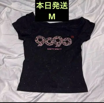 9090 girl OG 로고 오프 숄더 글리터