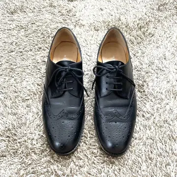 REGAL 블랙 가죽 옥스퍼드 신발