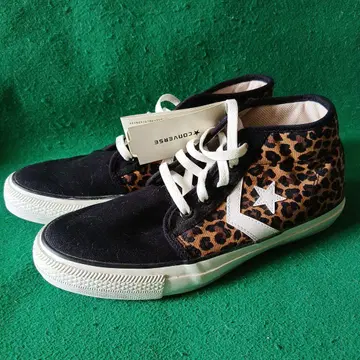 미사용품 CONVERSE 레오파드 무늬 하이컷 스니커즈 27.5cm