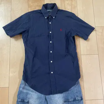 Ralph Lauren 네이비 반팔 셔츠