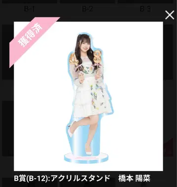 AKB48 하시모토 요나 Official 스크래치 B상 아크릴 스탠드