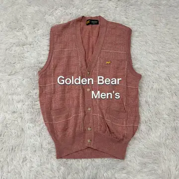 Golden Bear V넥 니트 스웨터 니트 베스트 M 사이즈 남성용