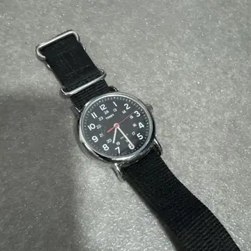 TIMEX 나일론 밴딩 블랙 손목시계