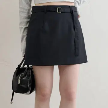 U by SPICK&SPAN 벨트 미니 스커트 네이비