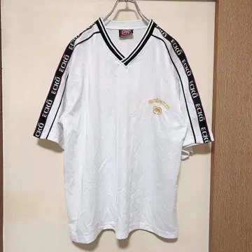 ECKO UNLTD 반팔 셔츠 V넥 화이트 로고 자수