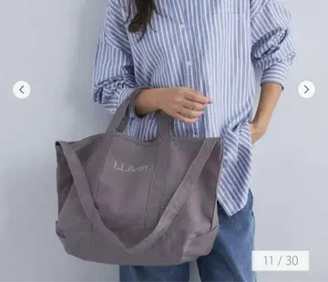 L.L.Bean 그린 라벨 별주 그로세리 토트백 그레이