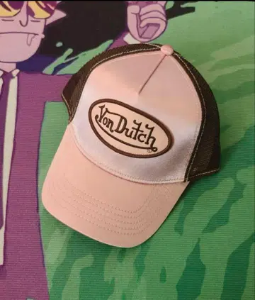 지금만! Von Dutch 핑크 브라운 트래커 캡 Y2K