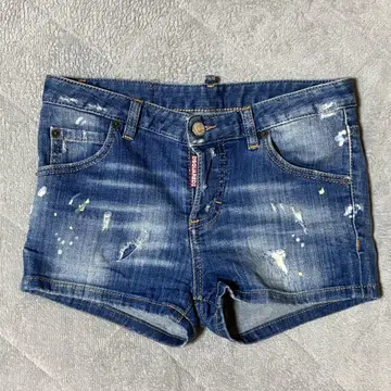 DSQUARED2 디스퀘어드 페인트 데미지 데님 숏 팬츠