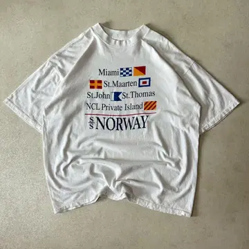 [착용 사진 있음] 90년대 NORWAY 티셔츠 싱글 스티치