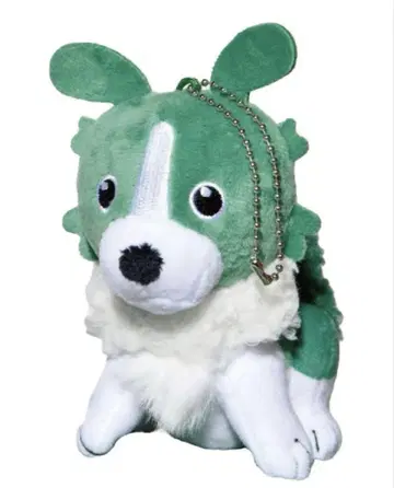 녹색과 노란색 사회 브로콜리 봉제 인형 키링 미개봉 새상품