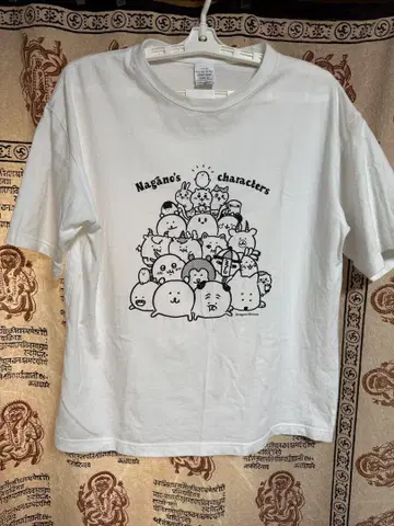 레어 초레어 농담곰 티셔츠 오버 사이즈 귀여운 반팔 화이트