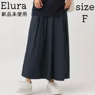 새상품 Elura 엘루라 발수 플레어 스커트 롱 네이비 우산 대응