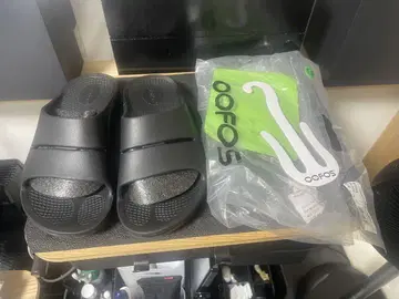 OOFOS 우포스 블랙 샌들 26cm