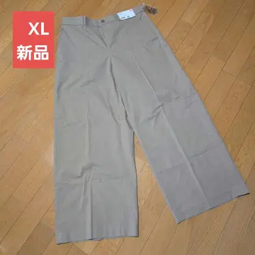 유니클로 와이드 치노 팬츠 베이지 XL 미사용 새상품 UNIQLO