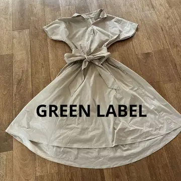 GREEN LABEL 베이지 셔츠 원피스