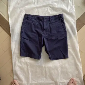 네이비 코튼 숏 팬츠