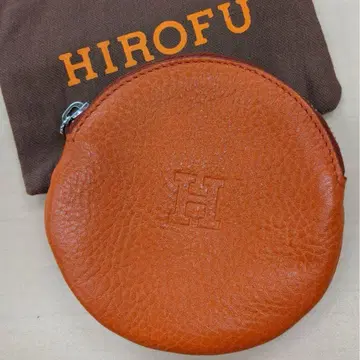 HIROFU 오렌지 가죽 코인 케이스