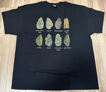 미사용 새상품 린넨 꽃 디자인 티셔츠 2XL 블랙