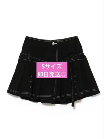 앤드메리 키카 버튼 미니 스커트 블랙 S