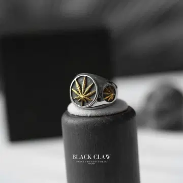 BLACK CLAW 마리화나 리프 반지