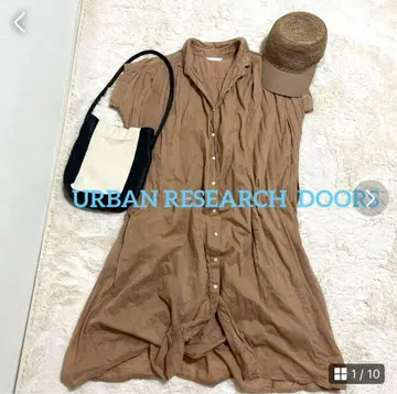어반 리서치 도어스 셔츠 원피스 코튼 보일 인기 베이지