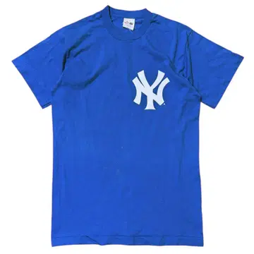 90s USA제 마제스틱 MLB 양키스 티셔츠 싱글 파랑