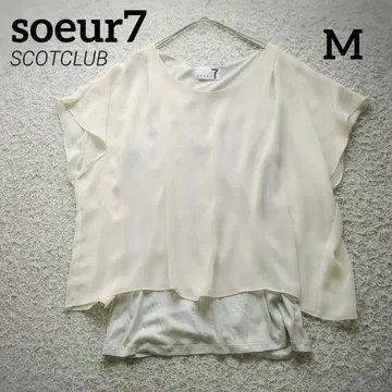 soeur7 스콧 클럽 쉬폰 블라우스 그레이지 반팔 이너 포함