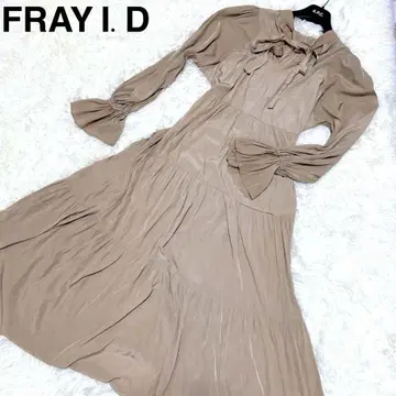 FRAY I.D 시스루 원피스 슬립 포함 다크 베이지 사이즈 1