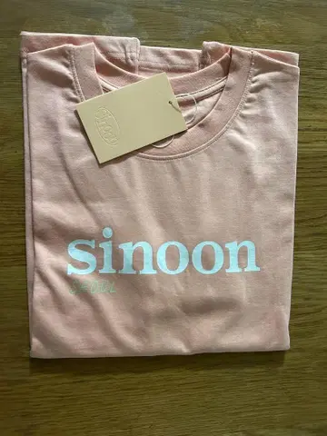 한국 한정판 sinoon 티셔츠 애프리콧 서울 로고 seoul